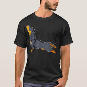 Dachshund Yoga T shirt Namaste Andlig Meditatio