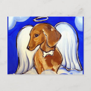 dachshundängel vykort