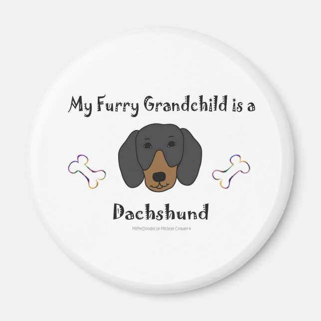 DachshundBlackTan Magnet (Framsidan)