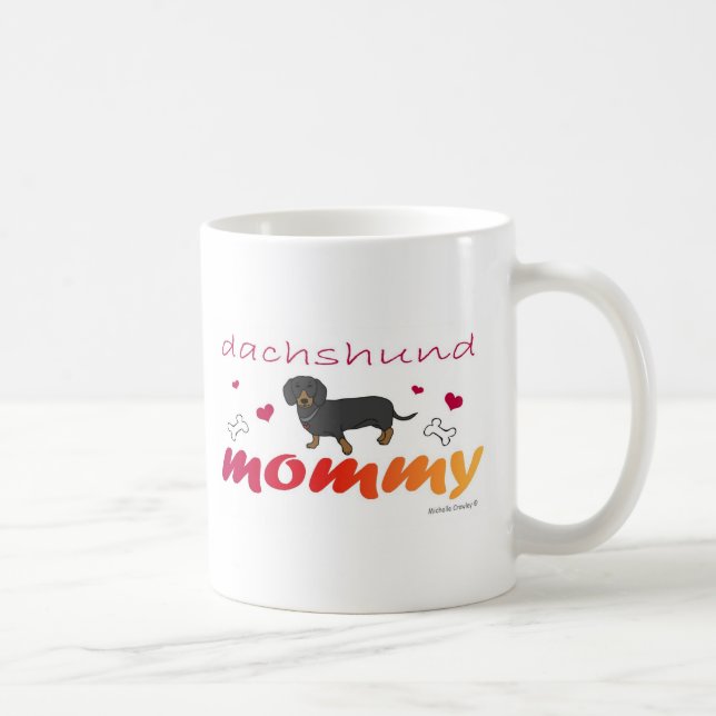 DachshundBlkTanMamma Kaffemugg (Höger)