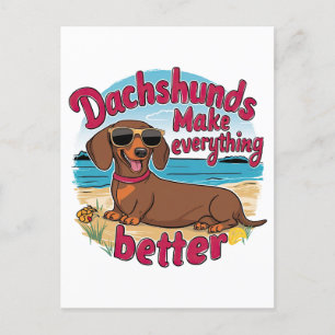 Dachshunder gör allt bättre vykort