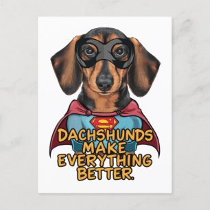 Dachshunder gör allt bättre vykort