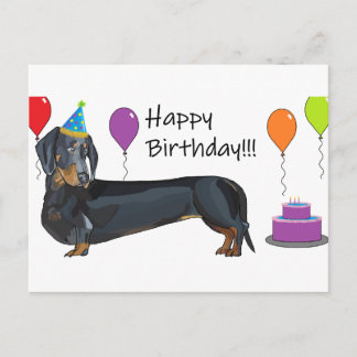 Dachshundfödelsedag Vykort