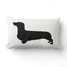 Dachshundkudde med randig baksida