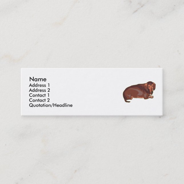 Dachshundnt Mini Visitkort (Framsida)