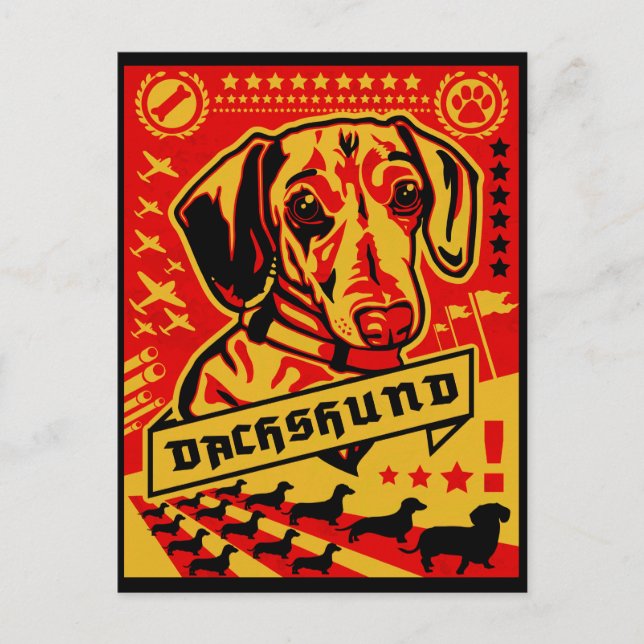 Dachshundpropaganda Vykort (Framsida)