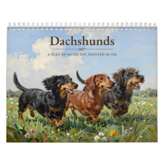 Dachshunds 2027 Doxie Oil Painting Dog Lover Gift Kalender