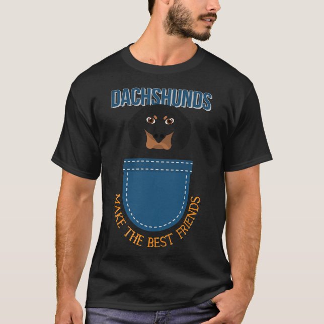 Dachshunds Älskare gör de bästa vänner T Shirt (Framsida)