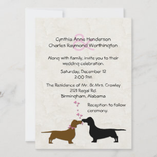 Dachshunds Anpassningsbar Elfenbenskustens inbjuda Inbjudningar