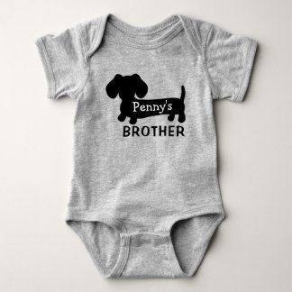 Dachshunds Baby Brother-Personlig med Namn T Shirt