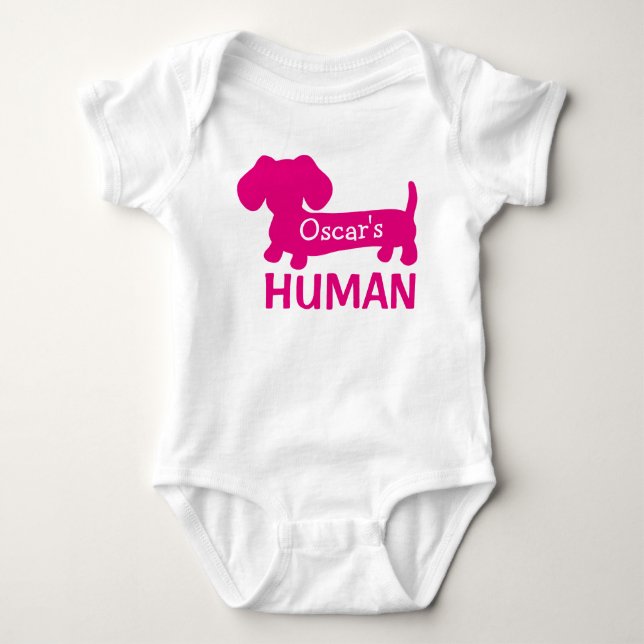Dachshunds bästa mänskliga Personlig T Shirt (Framsida)