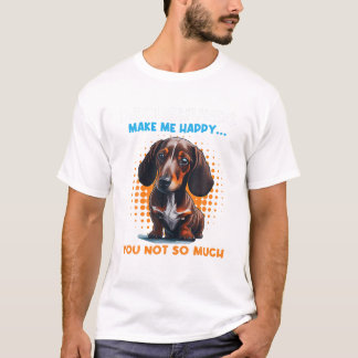 Dachshunds får mig att Lycklig inte så mycket Pet T Shirt