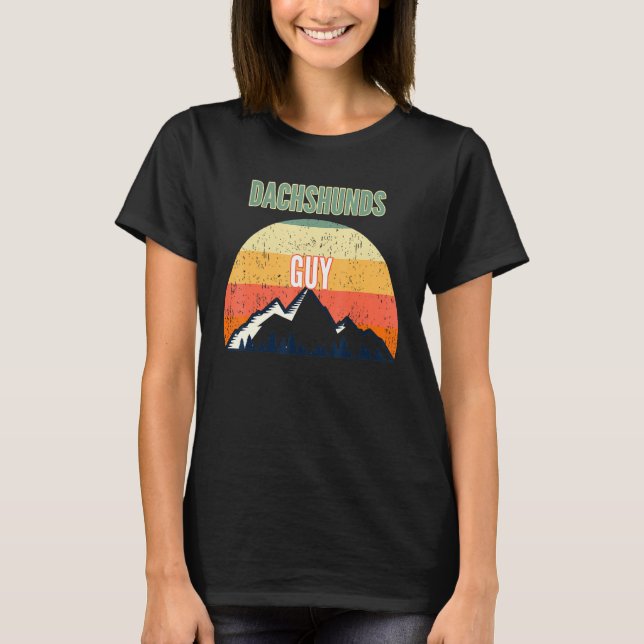 Dachshunds För manar Dachshunds Guy T Shirt (Framsida)