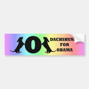 dachshunds för Obama Bildekal