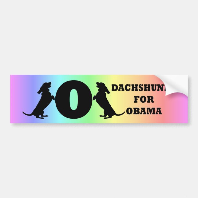 dachshunds för Obama Bildekal (Framsidan)