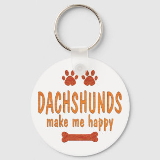 Dachshunds gör mig Lycklig Nyckelring