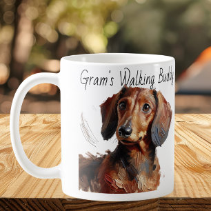 Dachshunds/ Grams promenadvän modern Kaffemugg