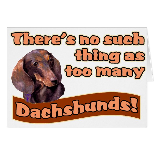 DACHSHUNDS HÄLSNINGSKORT (Framsidan Horizontal)