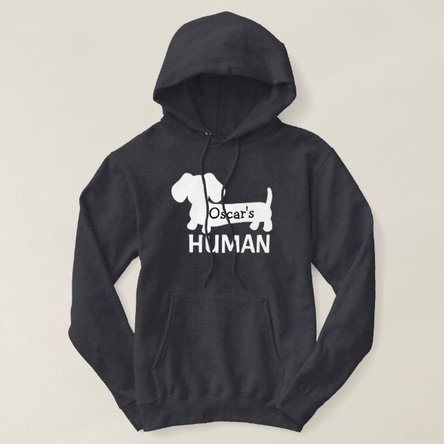 Dachshunds Human Personlig Hoodie (Design framsida)