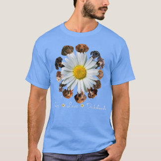 Dachshunds Hundar Peace Kärlek Daisy Dachshunds Ma T Shirt