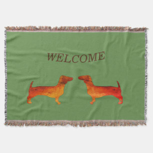 Dachshunds Hundar Welcome Filt