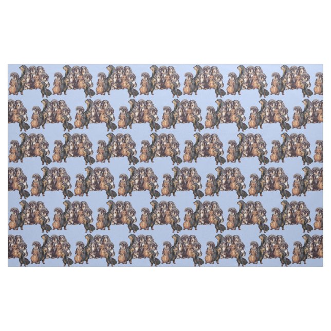 Dachshunds i Blue Tyg (Yard)