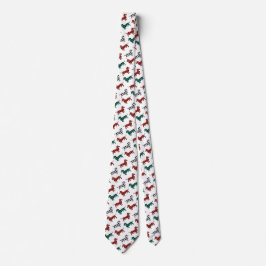 Dachshunds i Red Flanals Play Cute-julen Slips
