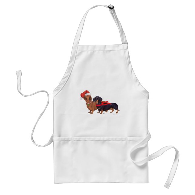 Dachshunds jul förkläde (Framsidan)