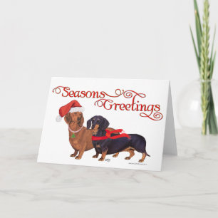 Dachshunds jul helgkort