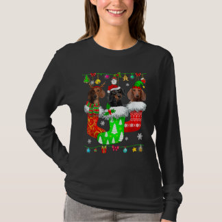 Dachshunds-jul i Stockings Dachshund Julafton O T Shirt