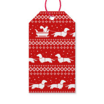 Dachshunds jul Sleigh med Squirrel Helgdag