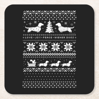 Dachshunds jul underlägg papper kvadrat