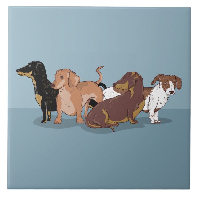 Dachshunds Kakelplatta (Framsidan)