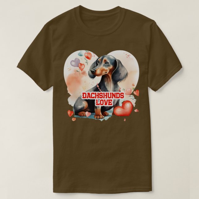 Dachshunds Kärlek 1 T Shirt (Design framsida)