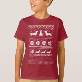Dachshunds | Kärlek Joy Peace Wiener Hundar jul T Shirt