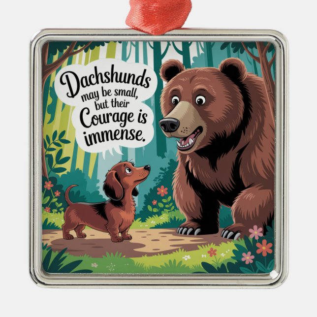 Dachshunds May Be Small Julgransprydnad Metall (Framsidan)