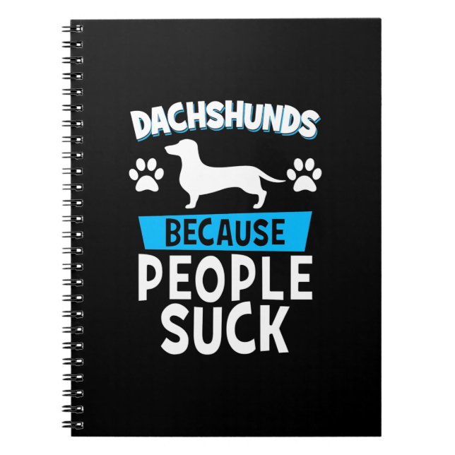 Dachshunds Med Mina Vänner Anteckningsbok (Framsidan)