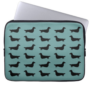 Dachshunds Mönster (Långhåriga Dachsies) Laptop Fodral