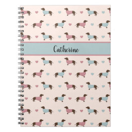Dachshunds och Hearts Anteckningsbok