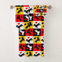 Dachshunds och Hearts Cute Checkerboard Mönster