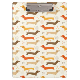Dachshunds och Polka dots Clipboard
