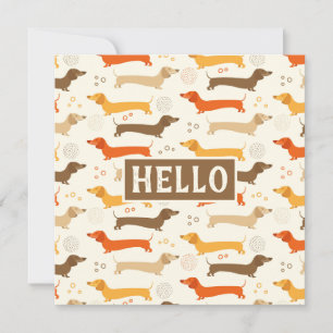 Dachshunds och prickar platt kort