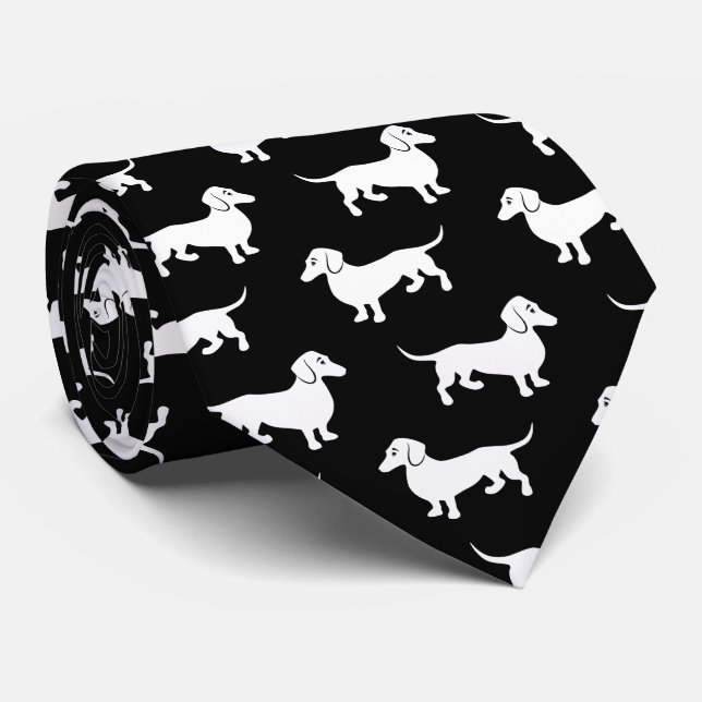 Dachshunds överallt slips (Rullad)