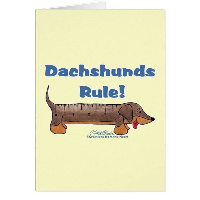 Dachshunds-regel Hälsningskort (Framsidan)