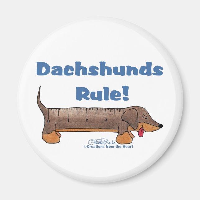 Dachshunds-regel Magnet (Framsidan)