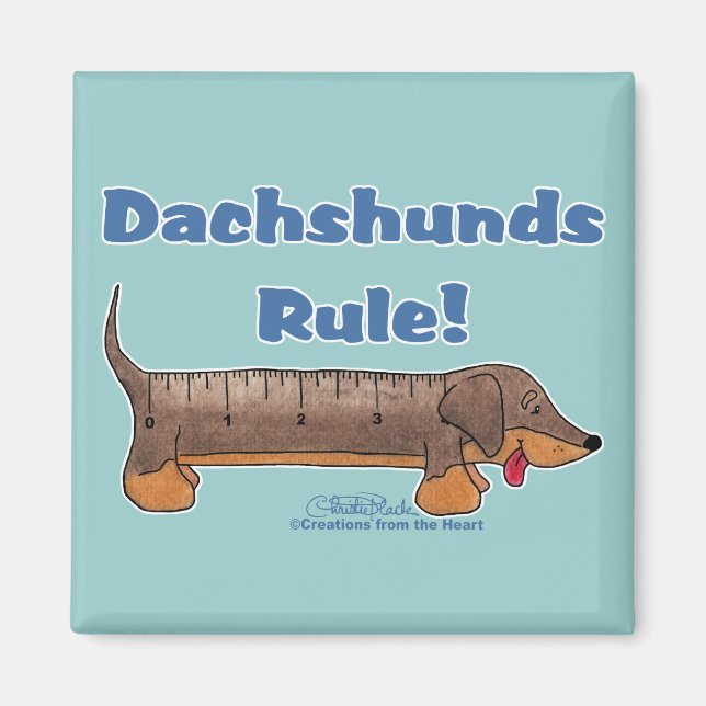Dachshunds-regel Magnet (Framsidan)