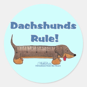 Dachshunds-regel Runt Klistermärke