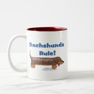 Dachshunds-regel Två-Tonad Mugg