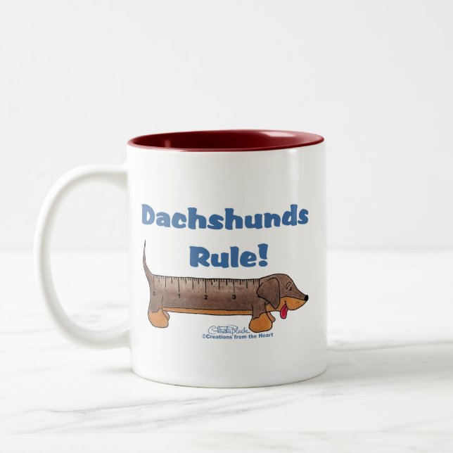 Dachshunds-regel Två-Tonad Mugg (Vänster)