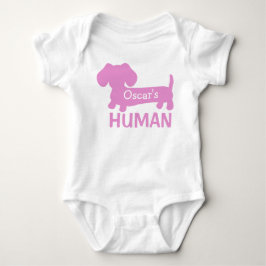 Dachshunds Tjej Människa Personlig i Rosa T Shirt